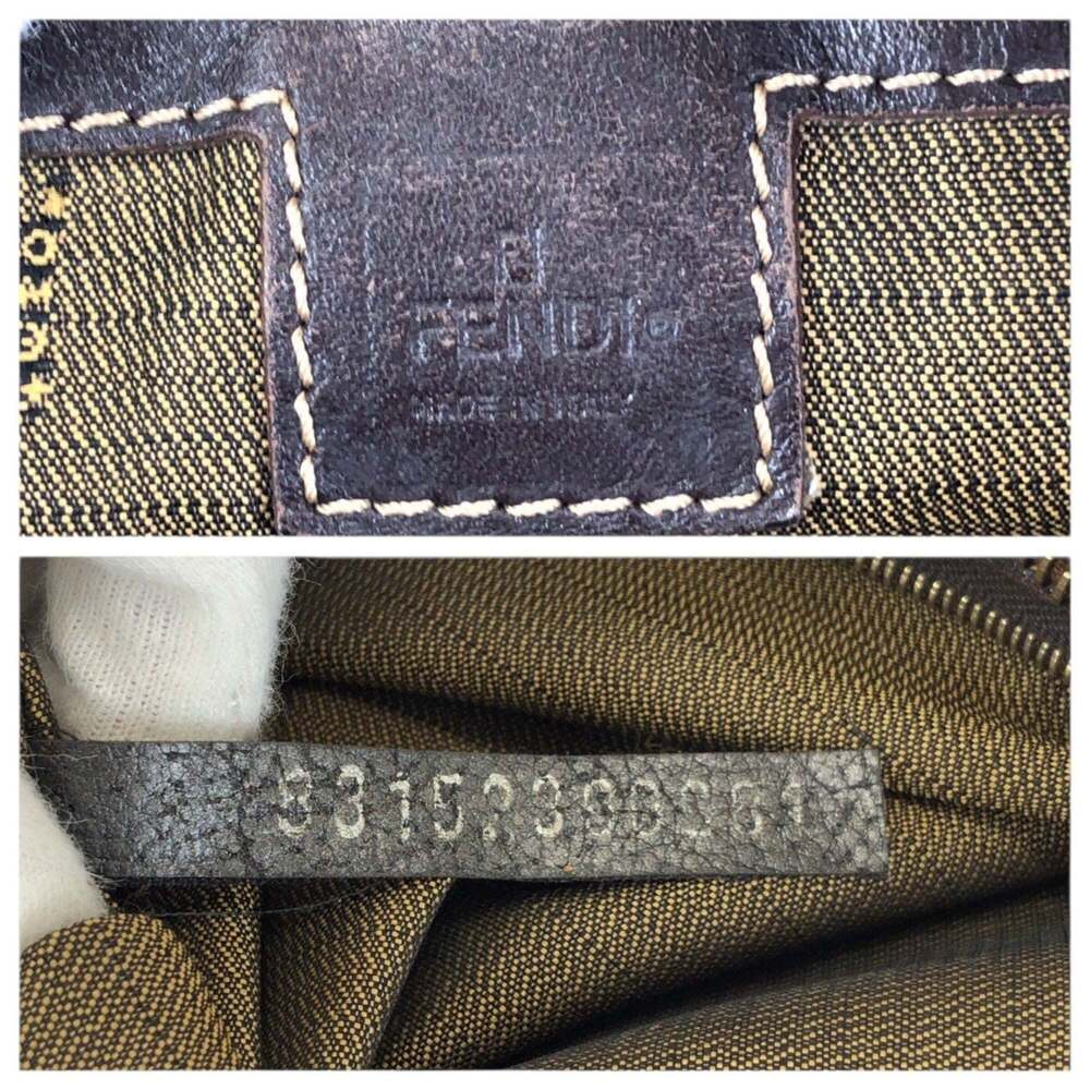 FENDI Brown Leather Zucca Messenger Shoulder Bag - Picture 4 of 10